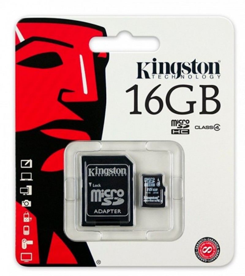 KIGSTONE 16GB Micro SDHC Memory Card With SD Adapter