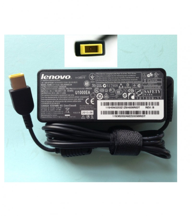 Lenovo Square Pin Laptop Charger 20V 3.25A 65W