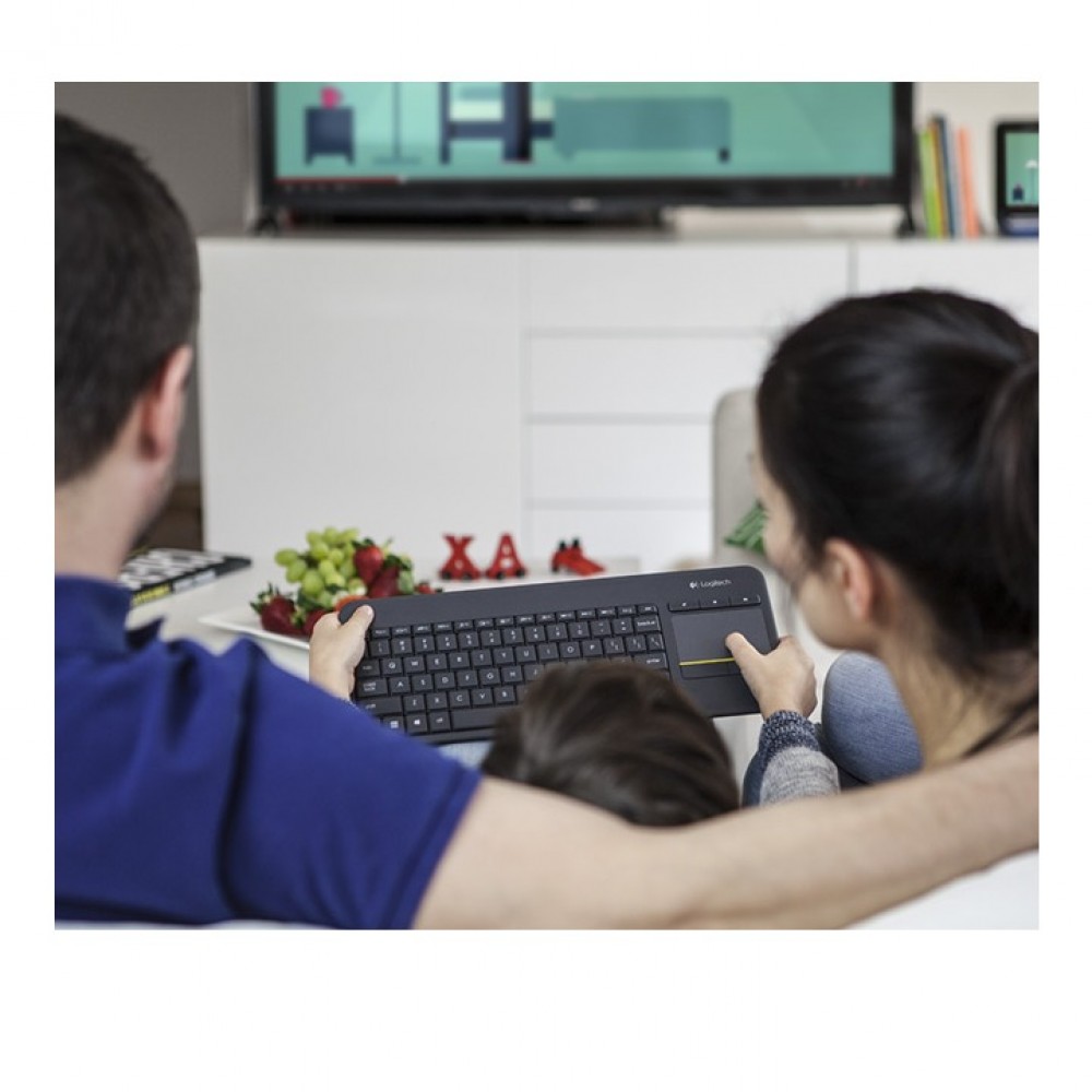 Logitech K400 Wireless Touch Keyboard - HTPC Keyboard For PC Connected TVs