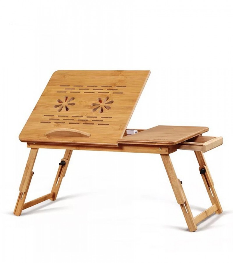 Suncool Wooden Laptop Table with Cooling Fan