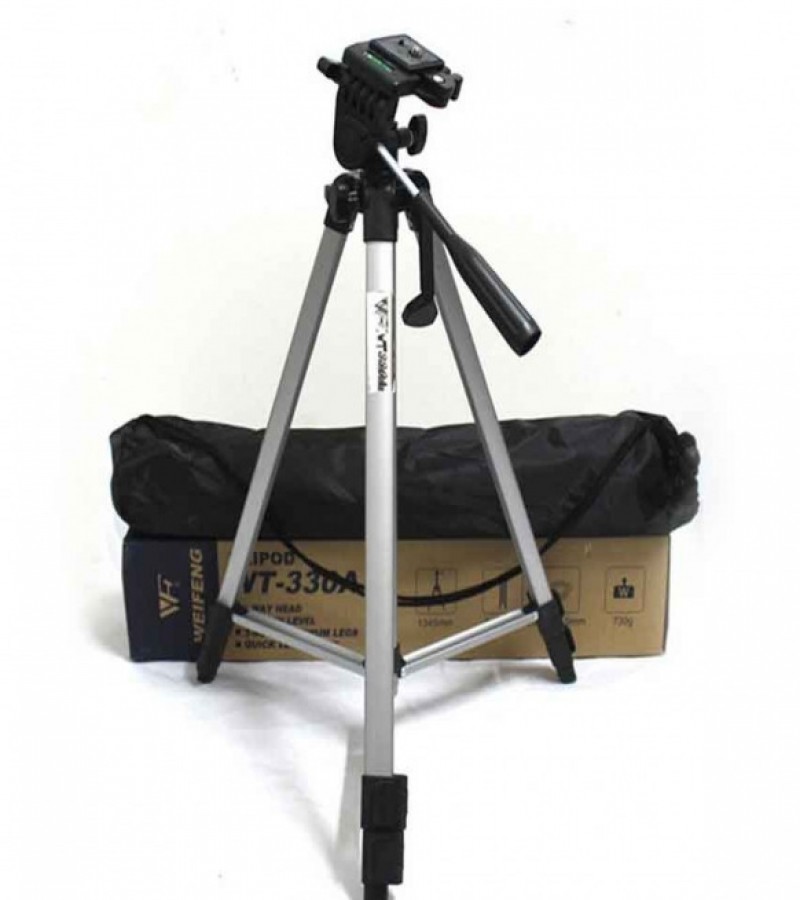 Tefeng TF-330A Professional Tripod Stand Aluminum - Silver