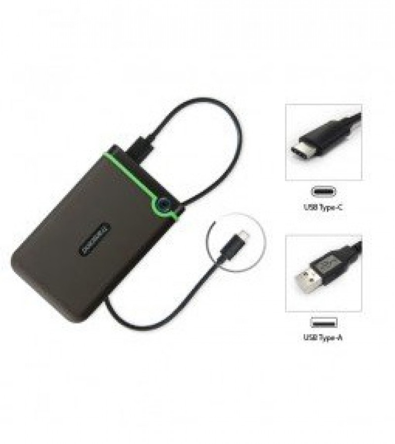 Transcend StoreJet 25MC USB Type-C Portable External Hard Drive - 1 TB