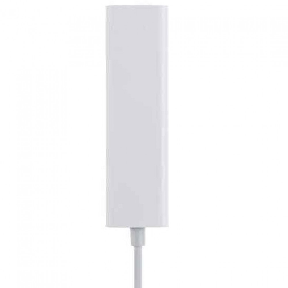 Type-C USB 3.1 to 3 Port USB 2.0 100M RJ45 Ethernet Lan Network Hub Adapter - White