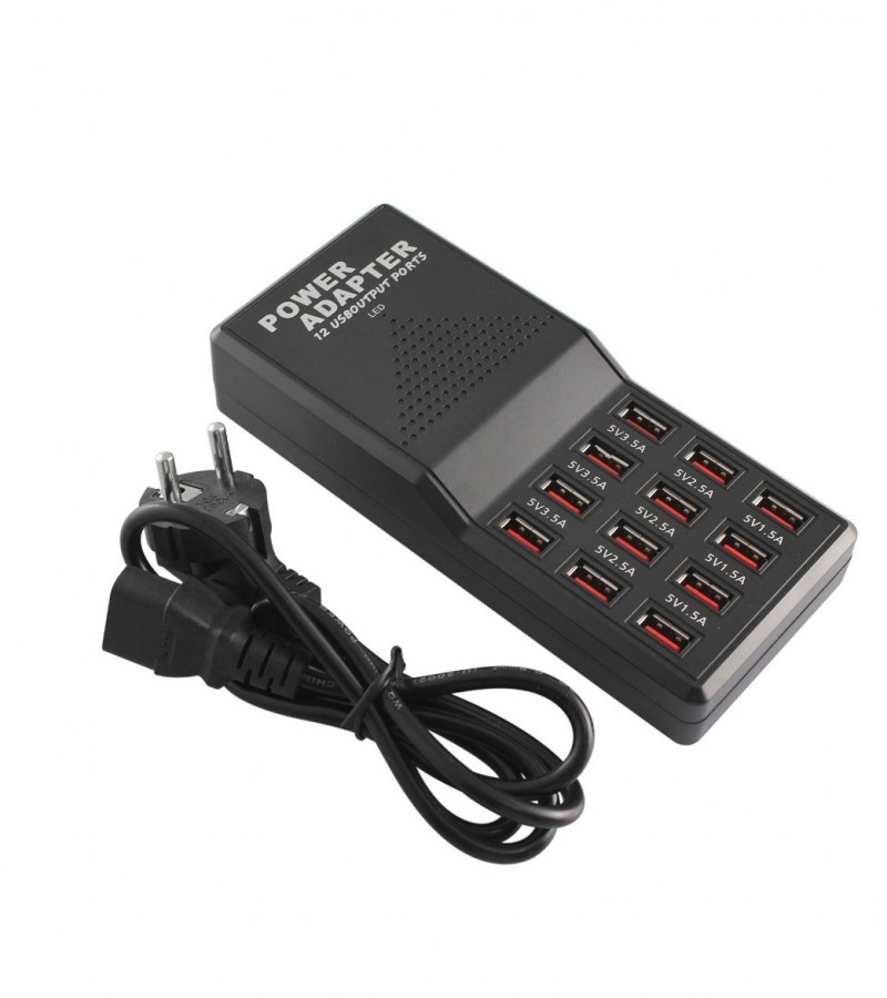 USB FAST CHARGER 12 PORT 12AMP W858