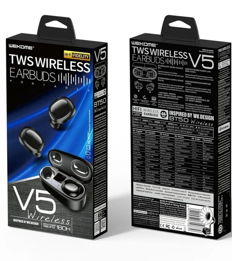 Remax V5 TWS WIRELESS EARBUDS WITH DISPLAY