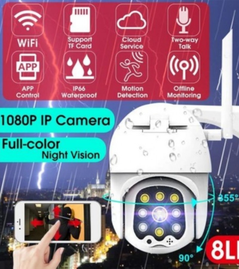 HD WIFI IP PTZ CAMERA 4 LED & 4 IR NIGHT VISION