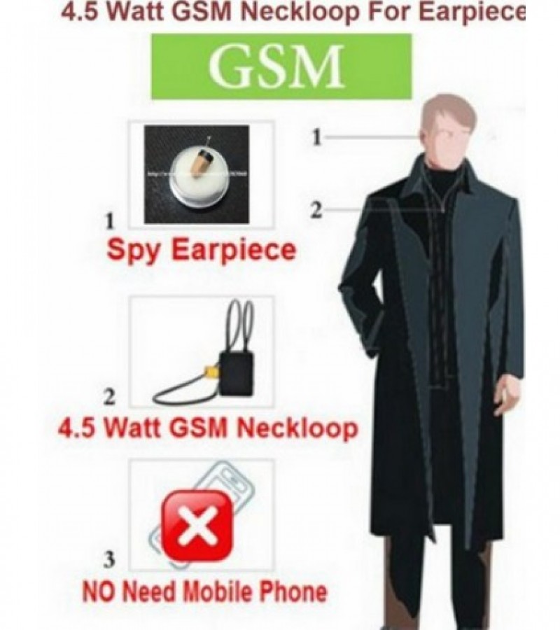 Spy GSM Neckloop With Mini Earpiece