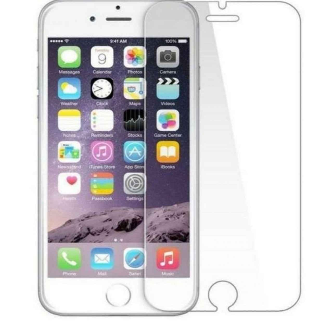 Tempered Polished Glass Protector For iPhone 6/6S Plus- Transparent