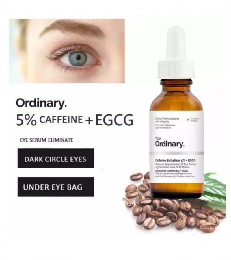 The Ordinary 5% Caffenie + EGCG Eye Serum Eliminate Best Eye Cream for Wrinkles Dark Circle Puffines