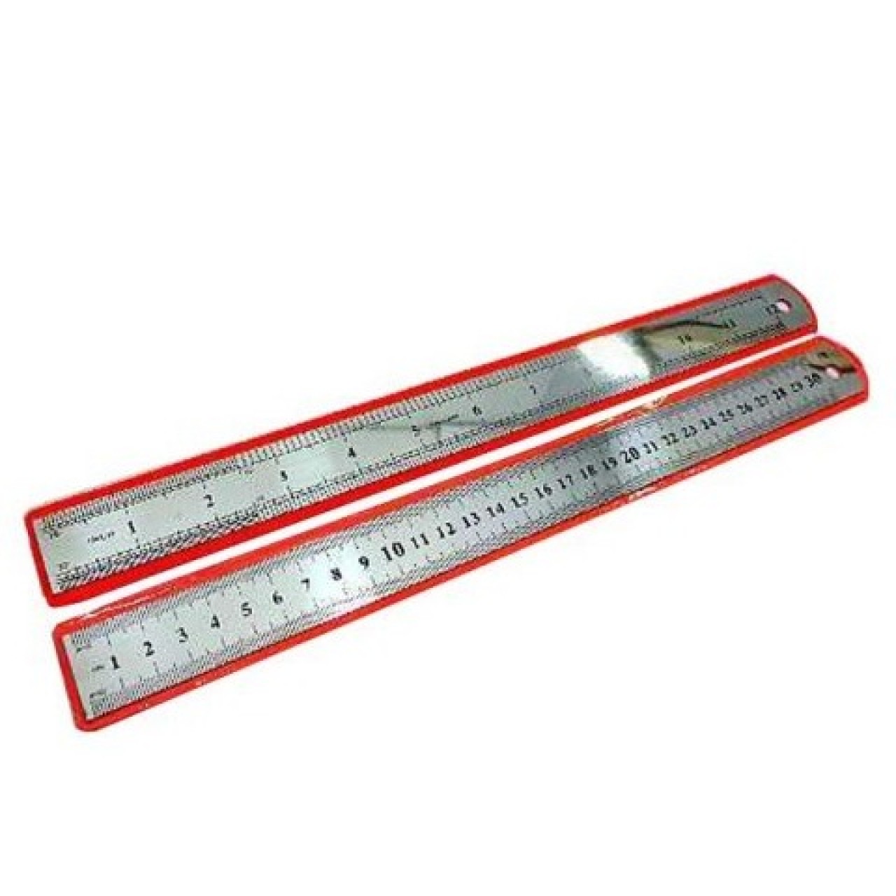 The Stainless Steel Ruler 12-Inches - Silver pack of 2