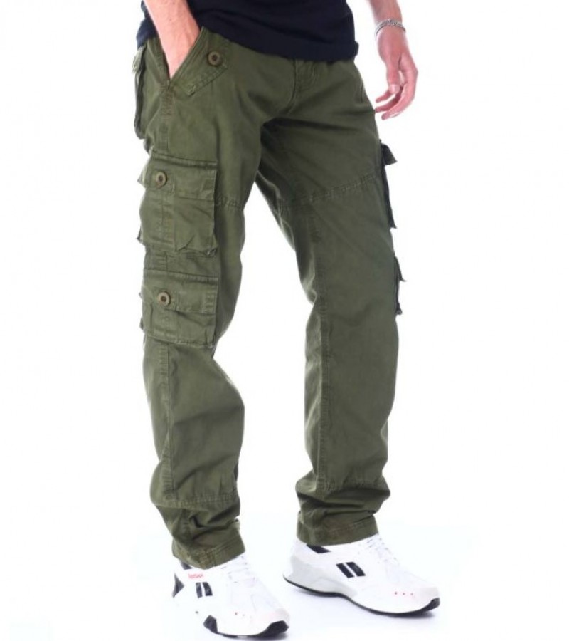 ARMY GREEN 10 POCKET CARGO PANT