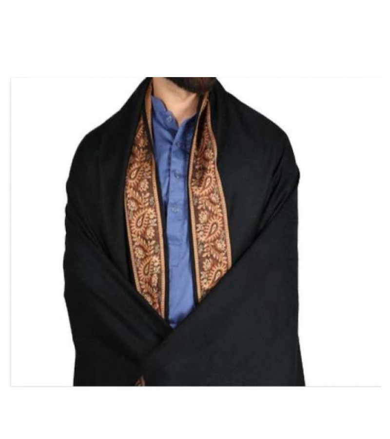Black Baghdadi Iraqi Style 4 Border Chadder / Shawl / Dastaar For Men