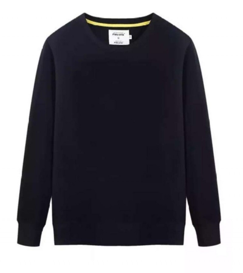 Black Fleece Plain Sweat Shirt