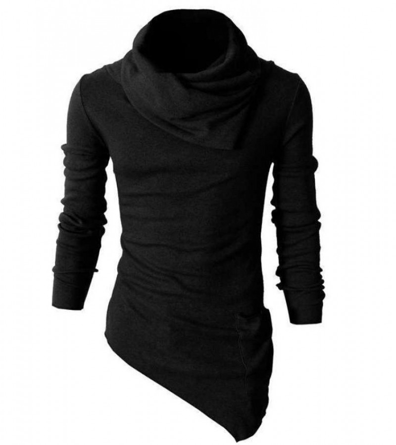 Black Muffler style Cardigan for Men