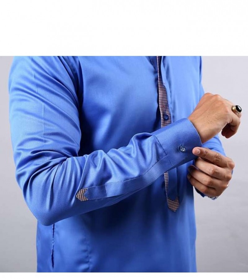 Blue Cutcollar Designer Kameez Shalwar
