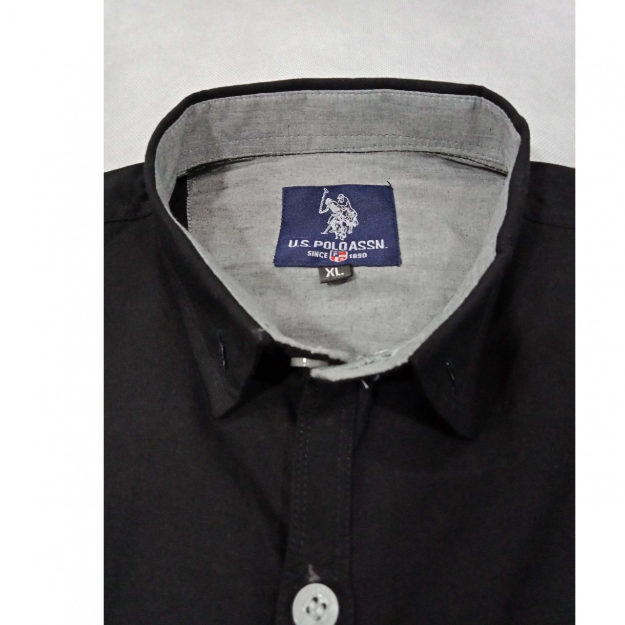 Casual Plain Black Shirt Top Class Fabric