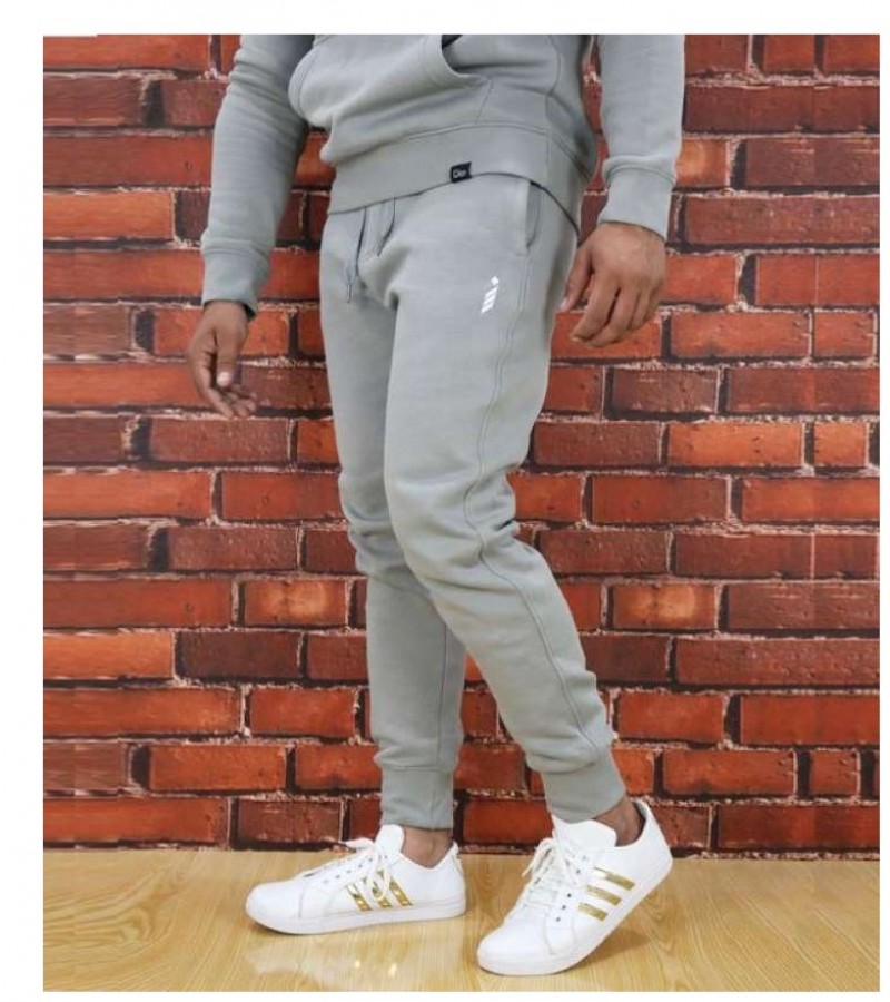 Cion Super Soft Casual Grey Fleece Sweat Pants For Men