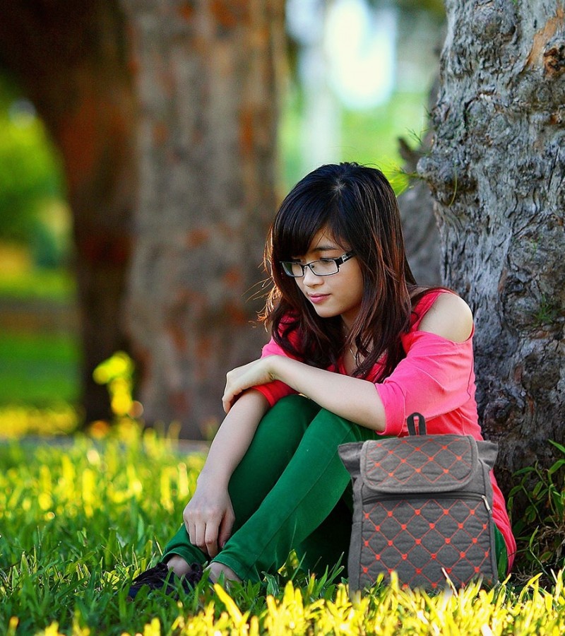 Classic Pink Dotted Bag For Girls