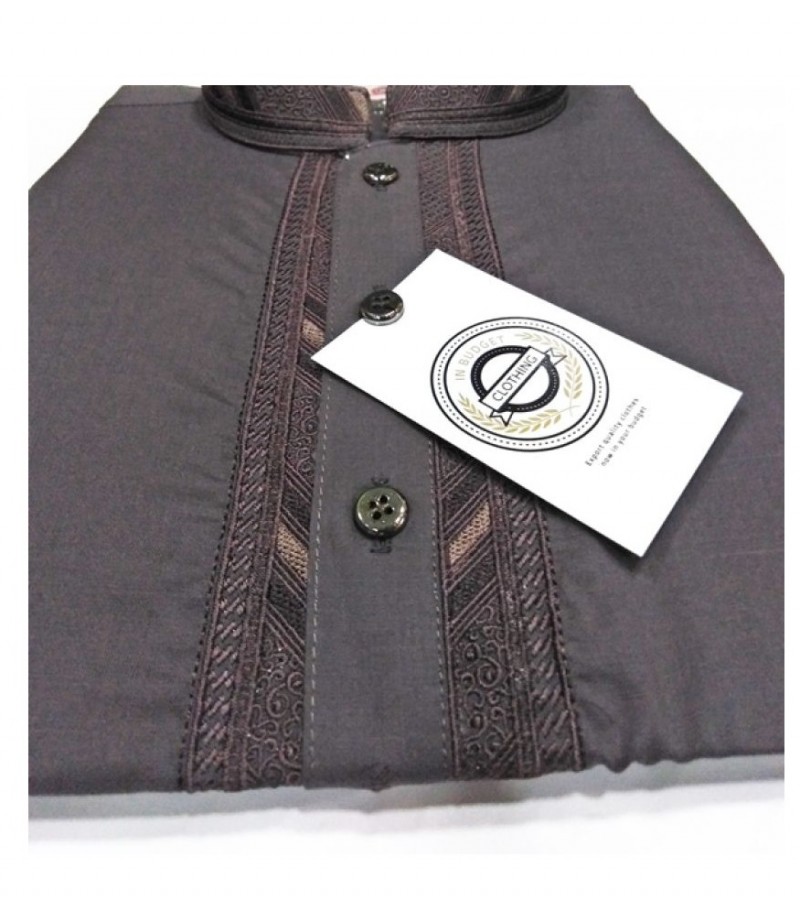 Dark Purple Shalwar Kameez For Men