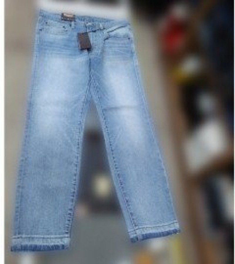 Denim Loose Fit Jeans Pant For Men - Sky Blue - 30 to 36