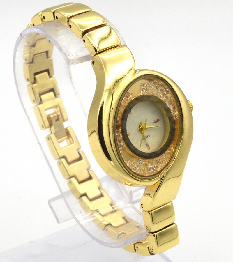 Diar Golden Dial Watch For Girls