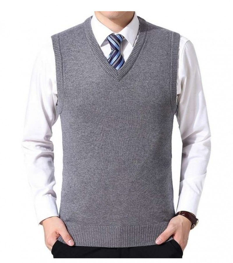 High Quality New Fashion Sleeveless Wool Sweater Men