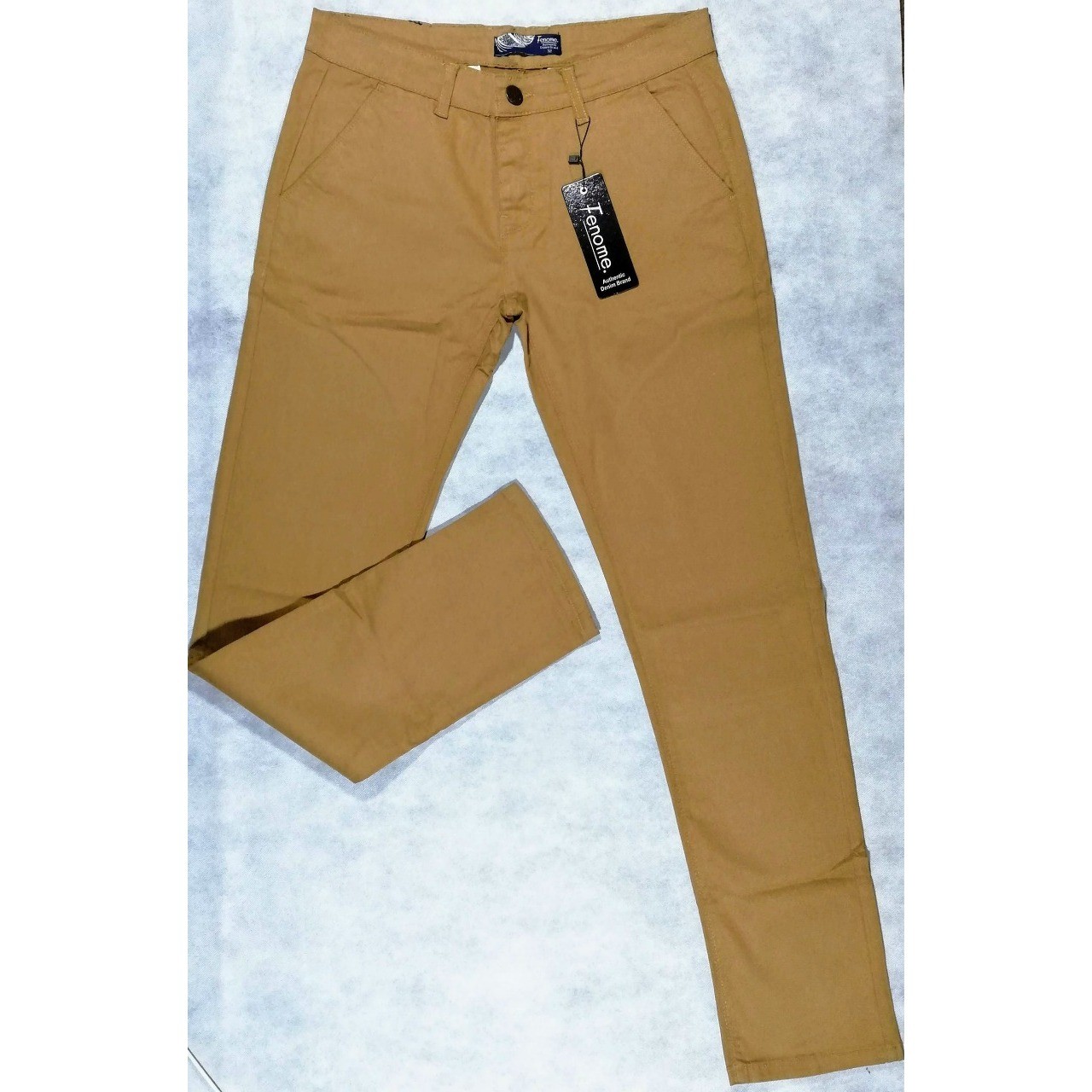 Khaki Cotton Pant In Stretchable Fabric For Men