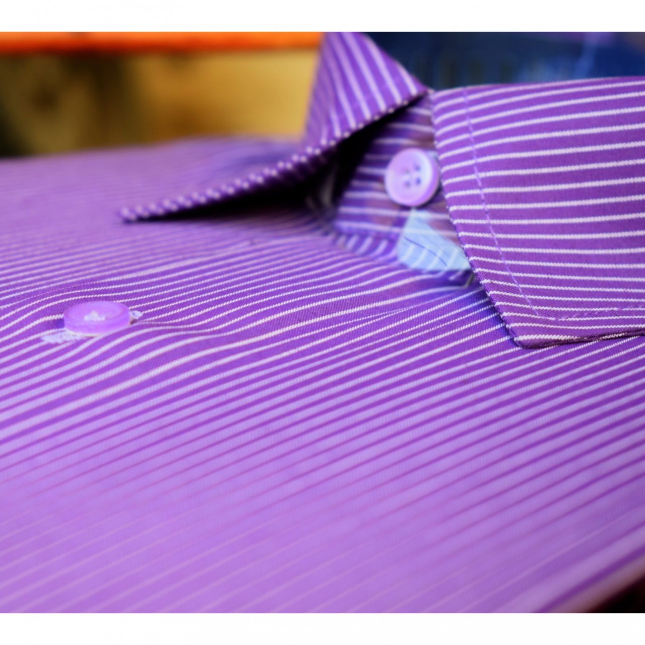 Formal Shirt With Double Needle Stitching For Men - Purple