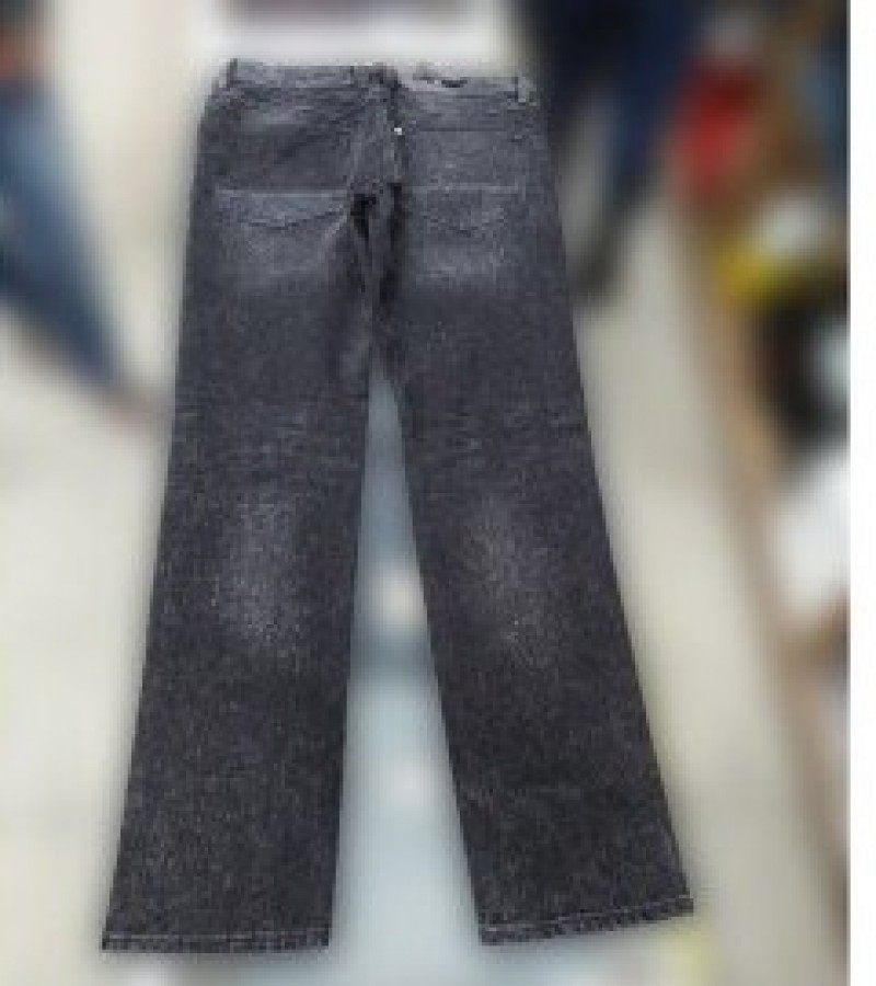 Loose Fit Cotton Jeans Pant For Men - Black - 30” to 36”