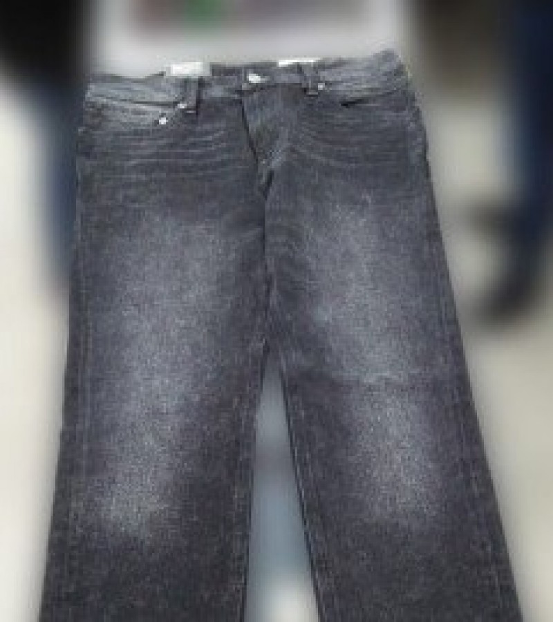 Loose Fit Cotton Jeans Pant For Men - Black - 30” to 36”