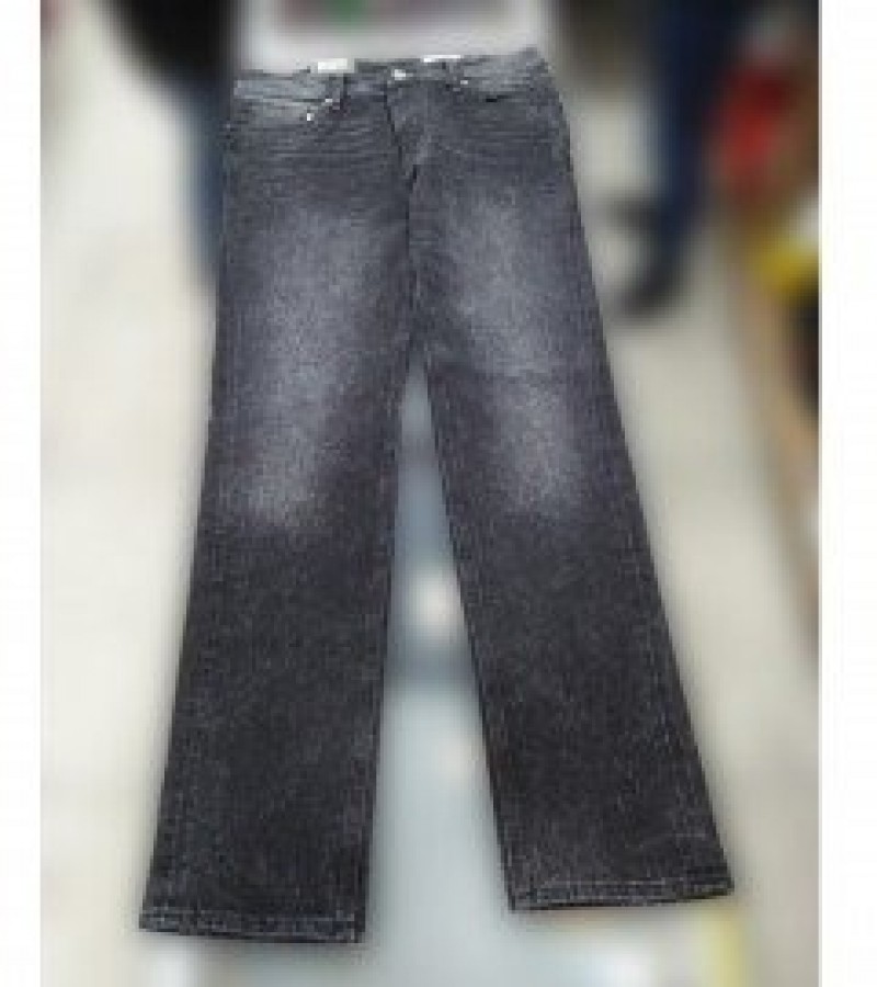 Loose Fit Cotton Jeans Pant For Men - Black - 30” to 36”