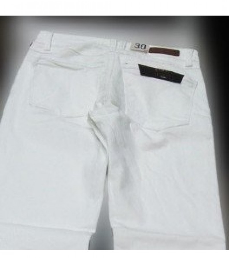 Loose Fit Cotton Pant For Men - White - 30 to 36
