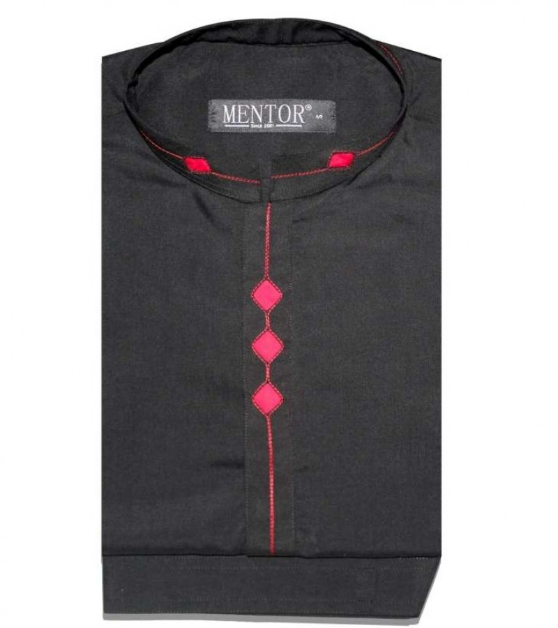 Mentor Designer Black Shalwar Kameez for Men