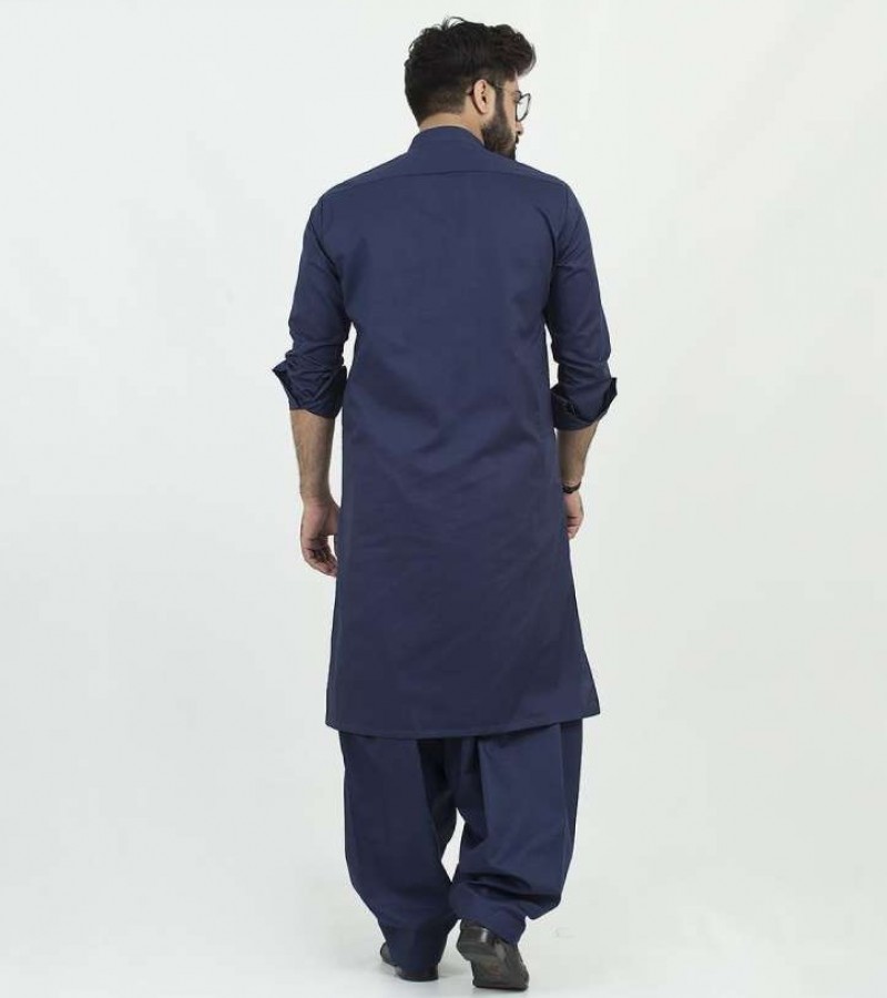 Navy Blue kameez shalwar for men