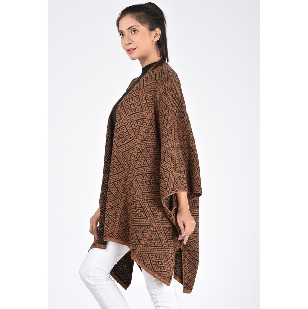 Outfitters Cape Shawl For Women - Brown