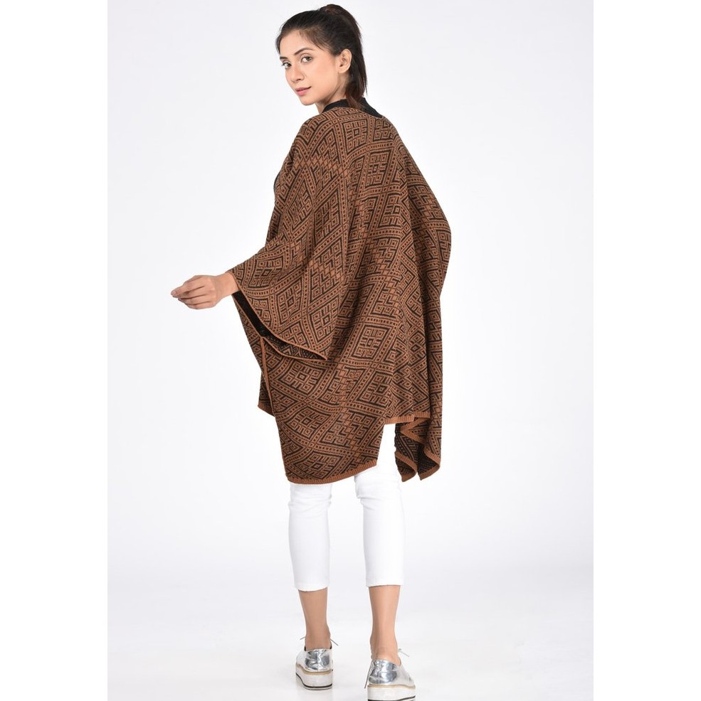 Outfitters Cape Shawl For Women - Brown