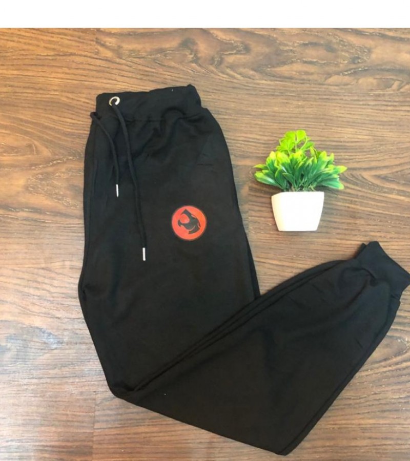 Printed Black Narrow Sweatpants