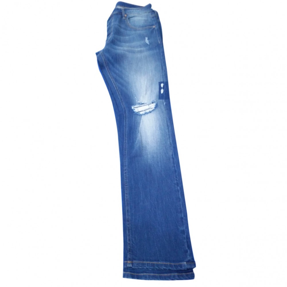 Relaxed Fit Striped Denim Jeans Pant For Men - Light Blue - 28” to 40”