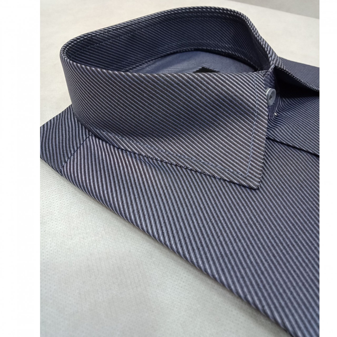 Self Lining Formal Shirt For Men - Double Needle Stitching - Grey