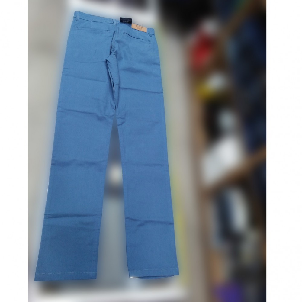 Slim Fit Cotton Pant For Men - Blue - 30 to 36
