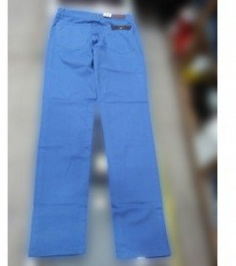 Slim Fit Cotton Pant For Men - Sky Blue - 30” to 36”