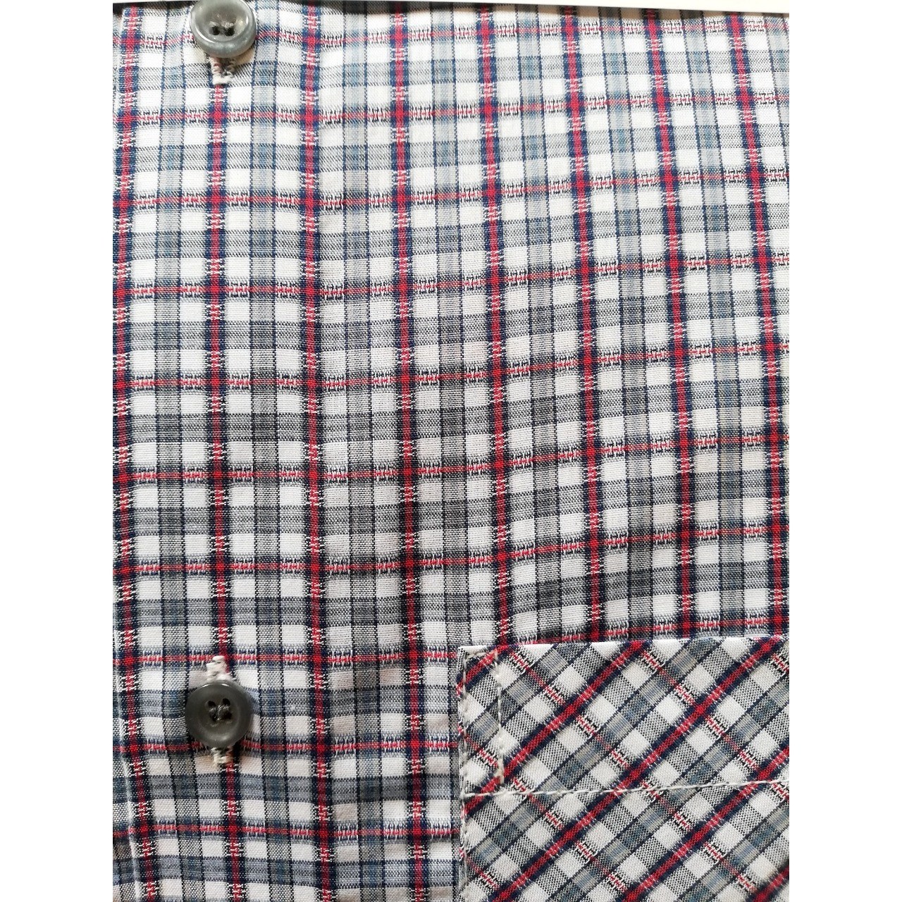 Small Check Formal Shirt With White Base For Men