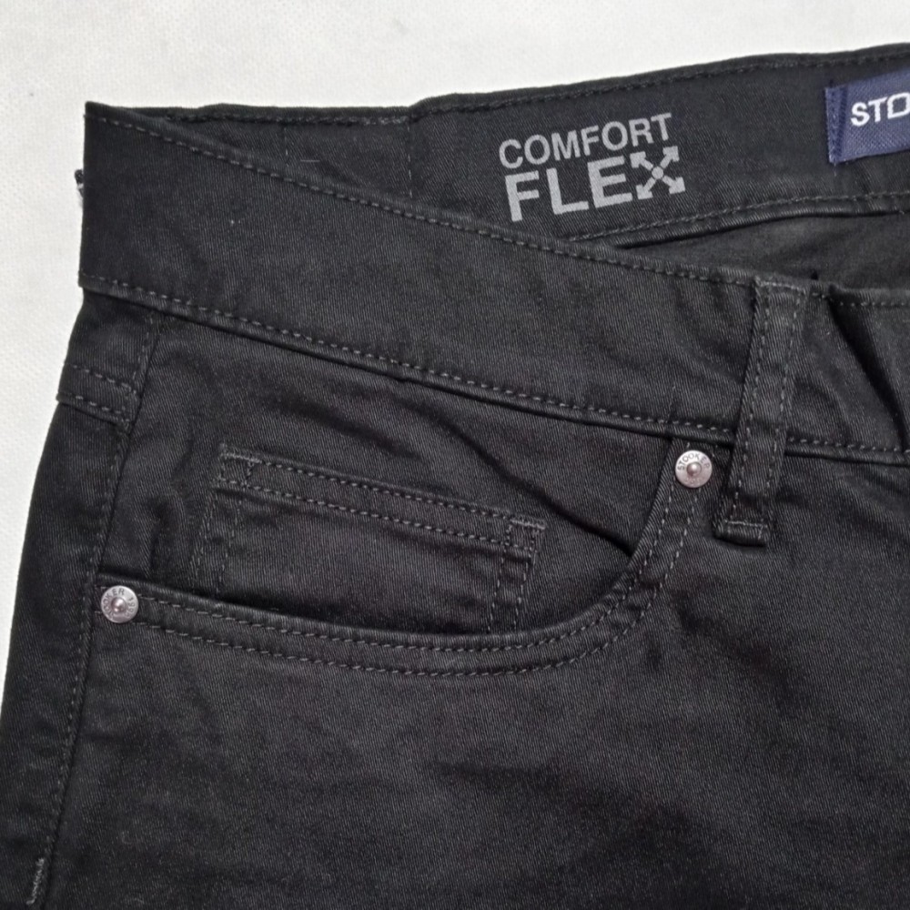 Stooker Black Color Comfortable Stretchable Cotton Pant