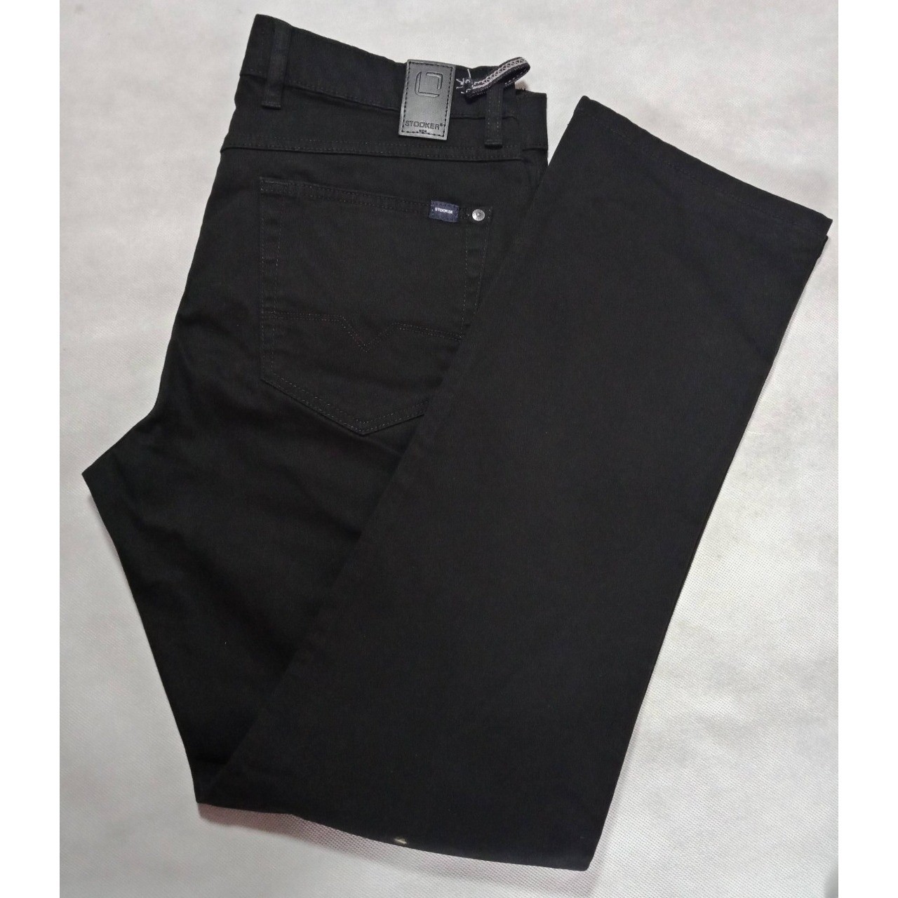 Stooker Black Color Comfortable Stretchable Cotton Pant