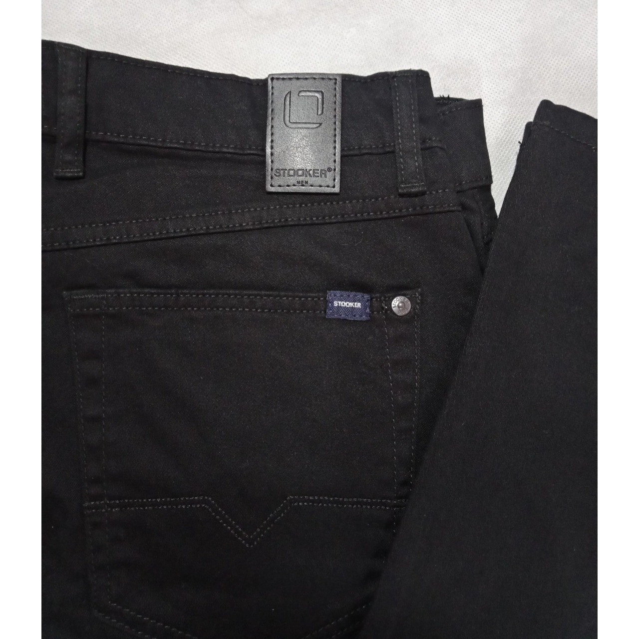 Stooker Black Color Comfortable Stretchable Cotton Pant