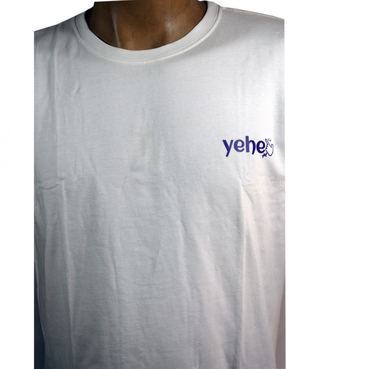 T-Shirt White Summer Plain Color 100% Cotton for Men