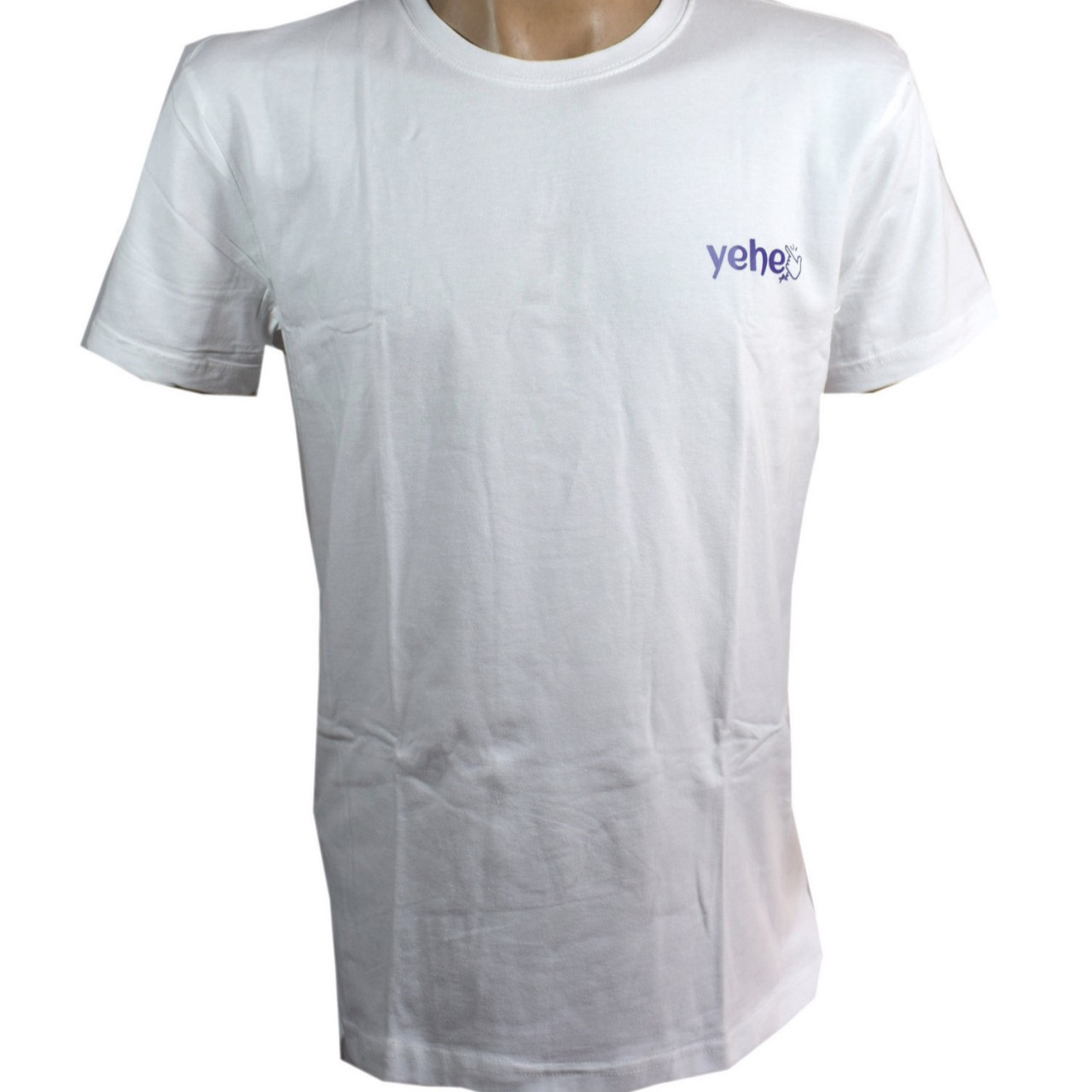 T-Shirt White Summer Plain Color 100% Cotton for Men