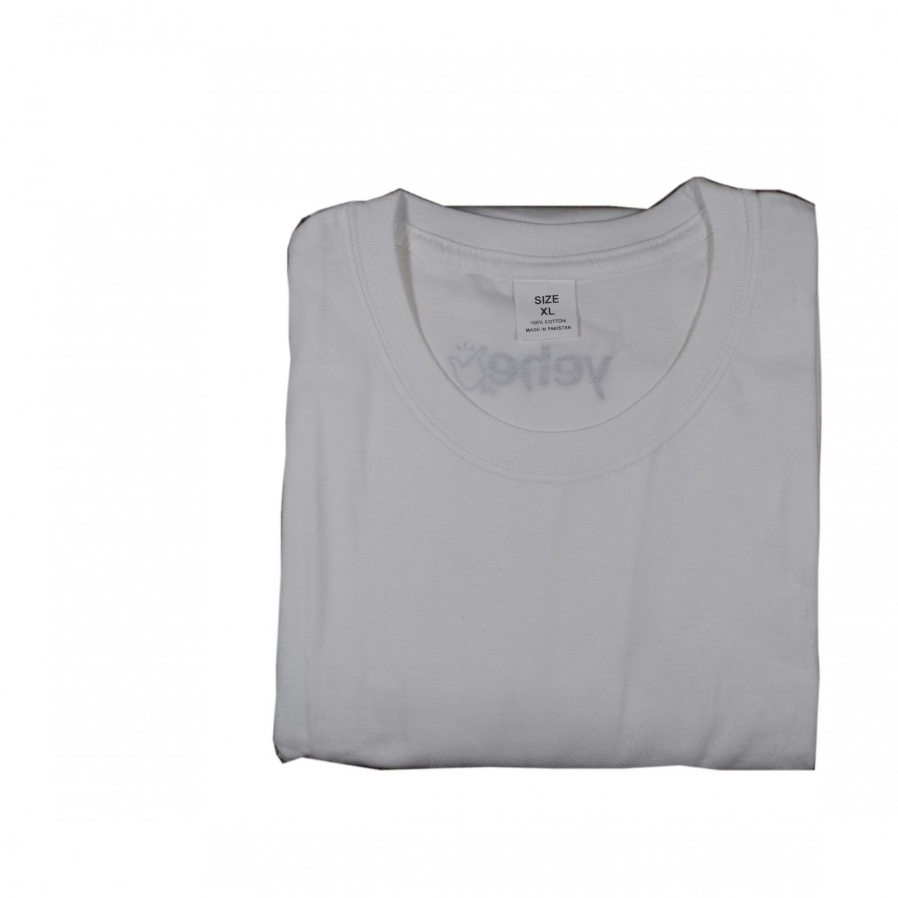 T-Shirt White Summer Plain Color 100% Cotton for Men