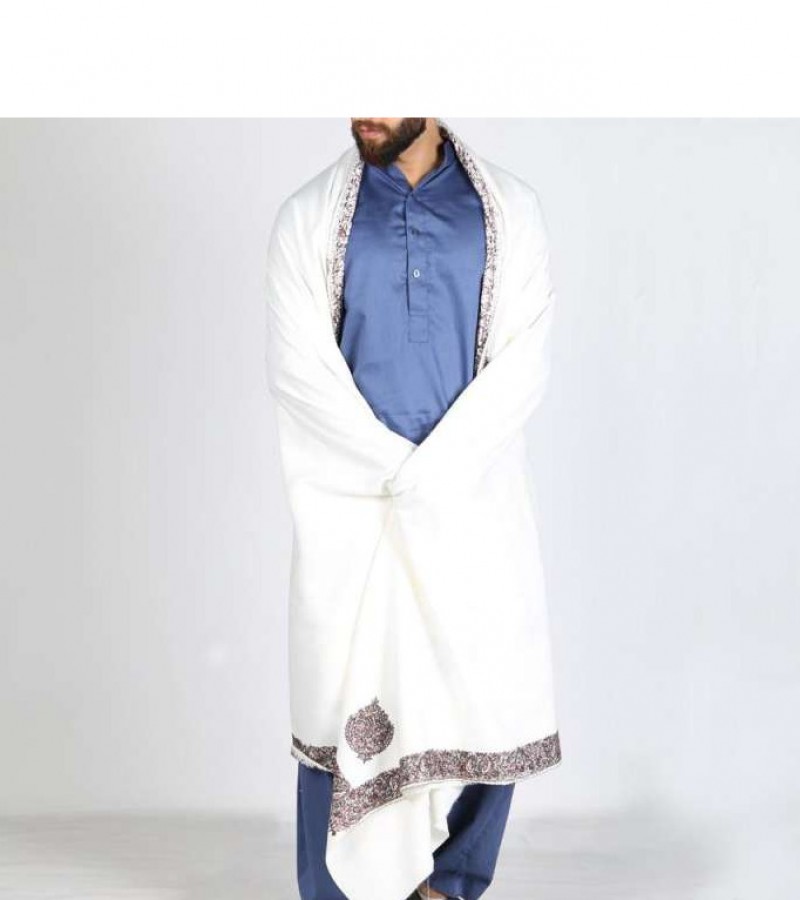 White Kashmiri Shawl