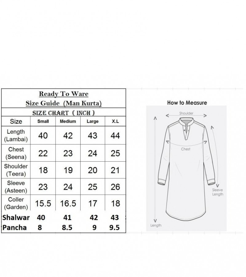 White Kurta & Shalwar For Mans